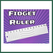 Vintessy Vıntessy 3D Baskı Dokunsal Fidget Cetveli - Kabartmalı Stres ve Odaklanma Oyuncağı - Beyaz BZS01