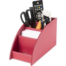 Tr Kalemlik ve Kumandalık Suni Deri Masaüstü Organizer 4 Gözlü 21,5X10X12,5 cm