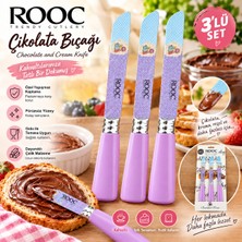 Rooc Çikolata Bıçağı 3’lü Set – Çikolata, Reçel, Bal ve Tereyağı Sürme Bıçağı
