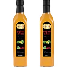 Tr Enginar Sirkesi 500 ml x 2 Adet Doğal Fermantasyon Içilebilir Katkısız Cam Şişe