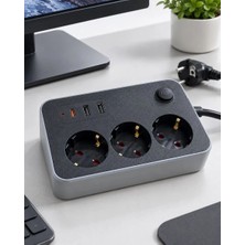 Elvasta Dmtk- Eldm- Elva- Bilgisayar ve Mobil Cihazlar Için USB ve Type C Çıkışlı Akım Korumalı Uza
