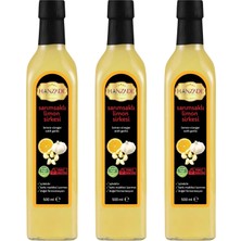 Tr Sarımsaklı Limon Sirkesi 500 ml x 3 Adet Doğal Fermantasyon Içilebilir Katkısız Cam Şişe