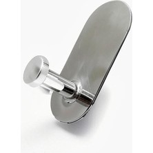 Tr Glare Mantar Kendinden Yapışkanlı Askılık Tekli Oval Krom 4 Lü Paket