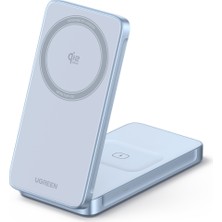 Ugreen Magflow 2-In-1 Qi2 25W Magsafe Manyetik Kablosuz Şarj Cihazı, 55963
