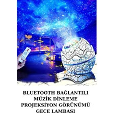 Dinozor Yumurtası Gece Masa Lambası Bluetooth Hoparlör 14 Renk Seçeneği