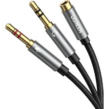 UGREEN 3.5mm Ses-Mikrofon Birleştirici Y Kulaklık Ses Ayırıcı Kablo Mikrofon Stereo Jak Kulaklık Bağlantı Noktası Kablosu, 20899
