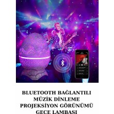 Dinozor Speaker Renk Değiştirme Projeksiyon Modu Bluetooth Hoparlör Gece Lambası
