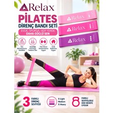 Tr 3 Seviyeli Pilates Direnç Bandı Seti- X-Light, Medium ve X-Heavy