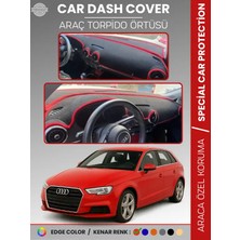 E-BİZ Audi A3 (2013-2020) Torpido Örtüsü Ön Göğüs Koruma Torpido Koruma Araca Özel Kaymaz Kolay Montaj