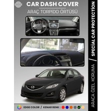 E-BİZ Mazda 6 (2007-2013) Torpido Örtüsü Panel Halısı Koruma Torpido Koruma Araca Özel Kaymaz Kolay Montaj