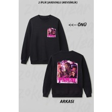 Zoka Wear Pedro Pascal Daddy Pedro Pascal Meme I Love Timothee Chalamet Pedro Pascal Cursed Fan Collage-2 Ön Arka Baskılı Bisiklet Yaka Sweatshirt