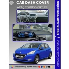 E-BİZ Peugeot 208 A9 (2012-2019) Torpido Örtüsü Ön Panel Koruma Tam Uyum Uv Koruma Kaymaz Kolay Montaj