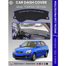 E-BİZ Kia Rio Pride (2005-2011) Torpido Örtüsü Ön Panel Halı Torpido Koruma Tam Uyum Araca Özel Kaymaz