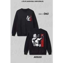 Zoka Wear Finger Ufc Mma Justin Gaethje Ön Arka Baskılı Bisiklet Yaka Sweatshirt