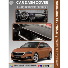 E-BİZ Skoda Scala (2019-2024) Torpido Örtüsü Ön Göğüs Halı Torpido Koruma Tam Uyum Kaymaz Uv Koruma