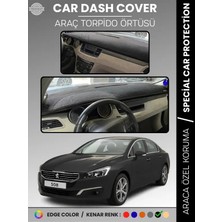 E-BİZ Peugeot 508 (2011-2018) Torpido Örtüsü Ön Göğüs Koruma Torpido Koruma Birebir Uyum Kaymaz Özel Kesim