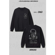 Zoka Wear The Godfather Baba Marlon Brando Ön Arka Baskılı Bisiklet Yaka Sweatshirt