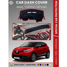 E-BİZ Renault Captur 1 (2013-2019) Torpido Örtüsü Ön Göğüs Koruma Torpido Koruma Araca Özel Tam Uyum
