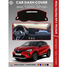 E-BİZ Renault Captur (2019-2024) Torpido Örtüsü Ön Göğüs Koruma Torpido Koruma Araca Özel Tam Uyum