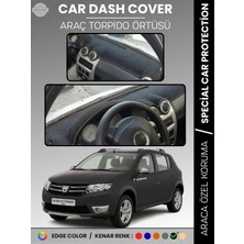 E-BİZ Dacıa Sandero Stepway (2010-2015) Torpido Örtüsü Ön Göğüs Koruma  Tam Uyum Kaymaz Kolay Montaj