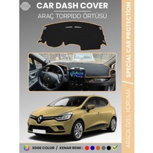 E-BİZ Renault Clio 4 (2012-2020) Torpido Örtüsü Ön Göğüs Koruma Torpido Koruma Birebir Uyum Kaymaz