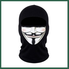 Vintessy Vıntessy Unisex Anonymous Baskılı Balaklava 1 Adet Tek Beden Viskoz Kask Içi Motosiklet Maskesi · Renk: Siyah · Beden: Standart BZS01