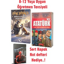 Loris Yayınları Ilkokul/ortaokul 2 Kitap Set (Not Defteri Hediye) Hachiko Çocuklar Için Hayvan Sevgisi ve Vefa Kitabı / "gençler ve Çocuklar Için Atatürk Biyografisi