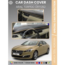 E-BİZ Peugeot 508 (2011-2018) Torpido Örtüsü Ön Göğüs Koruma Torpido Koruma Birebir Uyum Kaymaz Özel Kesim