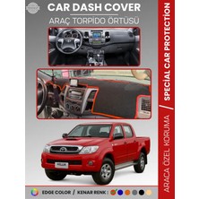 E-BİZ Toyota Hılux (2005-2014) Torpido Örtüsü Panel Halısı Torpido Koruma Tam Uyum Uv Koruma Kaymaz