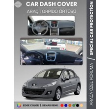 E-BİZ Peugeot 207 (2007-2012) Torpido Örtüsü Ön Göğüs Koruma Torpido Koruma Birebir Uyum Kaymaz Özel Kesim