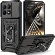 Tr Constraın Xiaomi Poco X6 Pro Ile Uyumlu Kaze Tora Kamera Korumalı Sürgülü Yüzüklü Armor M