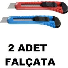 Tr 2 Adet Plastik Gövde Profesyonel Falçata Bıçak - Maket Bıçağı Tüm Alanlara Uygun Pratik