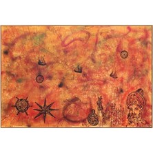 Simurg Sanatevi Piri Reis Haritası | Yağlı Boya Tablo - Tuval Üzerine El Yapımı - 180 x 120 cm