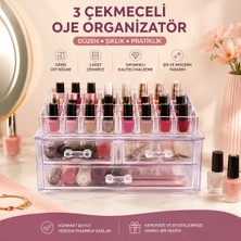 Elarque Pratik 3 Çekmeceli Çok Amaçlı Organizatör, Şık ve Kullanışlı Depolama