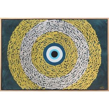 Simurg Sanatevi Modern | Yağlı Boya Hat Tablo - Tuval Üzerine El Yapımı - 90 x 60 cm