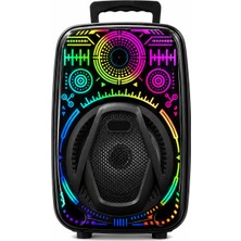 Pukotech Speaker Bluetoth Işıklı  Grafiti Desenli