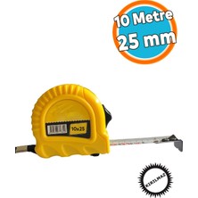 Elarque Bükülebilir Şerit Metre 10 Metre 25 mm Düğmeli Ölçüm