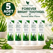 Forever Living Products Forever Bright Toothgel Aloe Vera ve Propolis İçeren Diş Macunu (Florür İçermez) 5 x 130 g