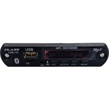 Class USB-123 Mikrofonlu Araç İçin USB/AUX/SD Kart Çevirici Modül Bluetooth Özellikli