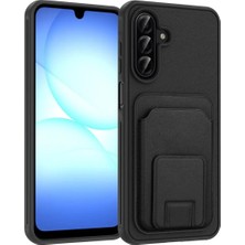 Acex Samsung Galaxy A17 Uyumlu Kartlıklı Kılıf – Gizli Kart Bölmeli, Stand Özellikli, Kamera Korumalı, Darbeye Dayanıklı, Deri Dokulu Telefon Kılıfı