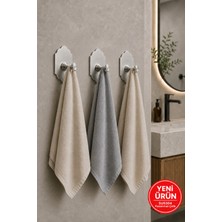 Elarque 3 Adet Rustik Tasarım Paslanmaz Çelik Banyo Askısı/bornoz Askısı / Havlu As