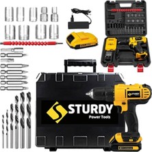 Elarque Japon Professıonel Tools 58V 8AH Metal Şanzıman Şarjlı Çift Akülü Vidalama