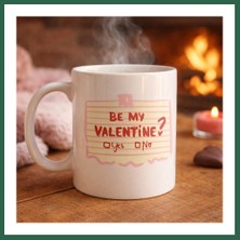 Vintessy Vıntessy Be My Valentine Porselen Kupa – Model 8 Sevgiliye Özel Romantik Tasarım BZS01