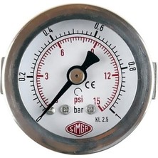 Elarque 0-10 Bar Çap Ø40 mm Kuru Manometre Pano Tipi