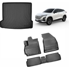 Tr Chery Omoda 5 2022 Ile Uyumlu 3D Bagaj Havuzu ve Paspas Set Siyah
