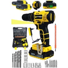 Elarque Japon Technology 58V 8AH T-9 Darbeli Vidalama 27PRÇ Uç Setli