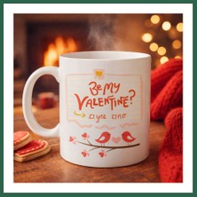 Vintessy Vıntessy Be My Valentine Porselen Kupa Model 7 - Sevgililer Günü Hediyesi-Aşk Temalı Sevimli Kupa BZS01