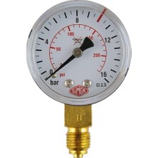 Elarque 0-160 Bar Çap Ø63 mm Arkadan Bağlantılı Kuru Tip Manometre