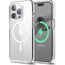 Acex iPhone 15 Pro Şeffaf Mika Kılıf Magsafe Uyumlu Sararmayan Ince Koruyucu Telefon Kılıfı