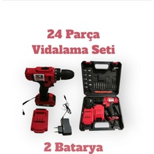 Elarque 24 Parça Şarjlı Vidalama Seti 2 Bataryalı